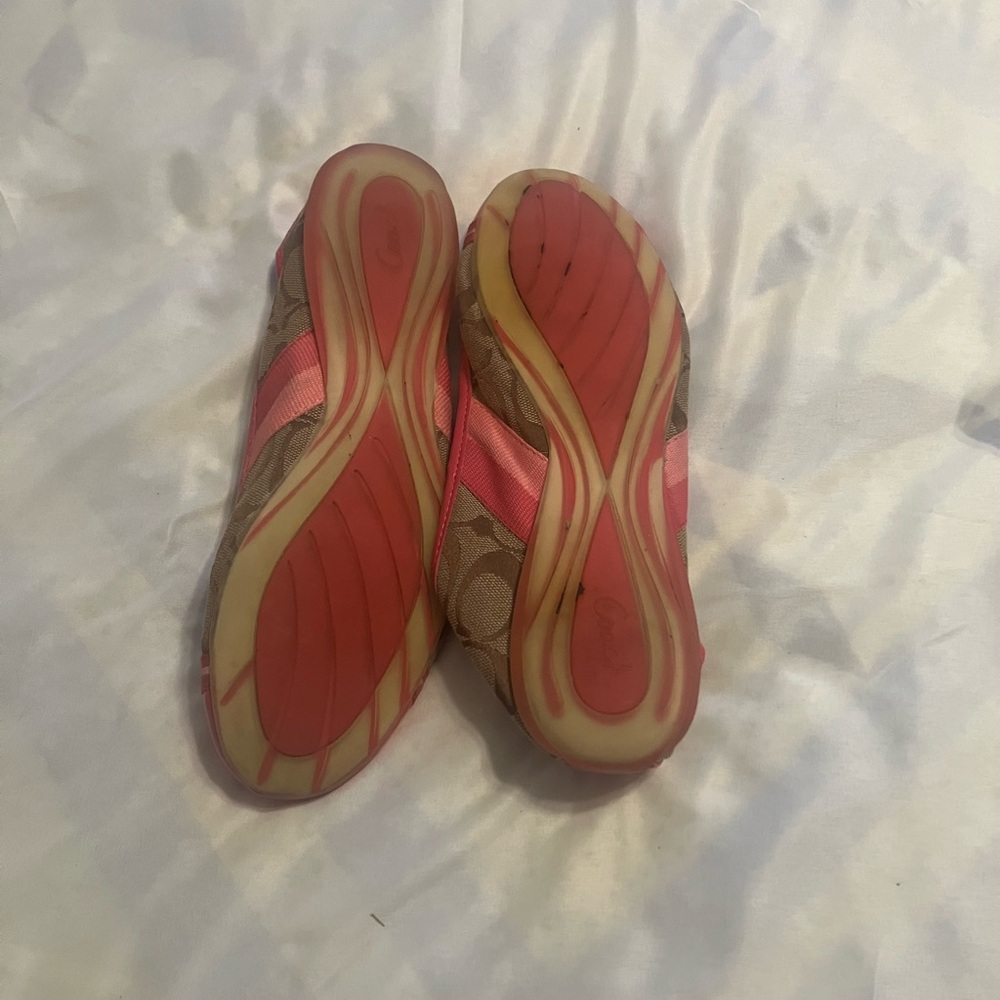 Coach Pink and Brown Women's Flats